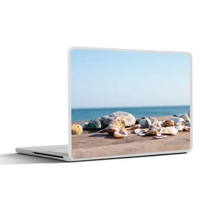 Produktbild von MuchoWow® Laptop Aufkleber Sticker Cover Muscheln - Strand - Meer - Sommer - Sonne 36.5x27.5 cm - Laptop-Sticker