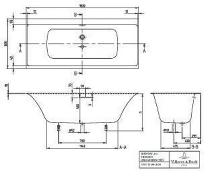 Produktbild von Villeroy & Boch UBQ180SBW2TDV01 Badewanne Subway 3.0 1800x800x480mm