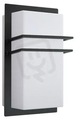 Productafbeelding van Rabalux 8169 Buitenwandlamp Seattle, E27, kunststof, zwart-wit, modern, IP44, 26,6 cm