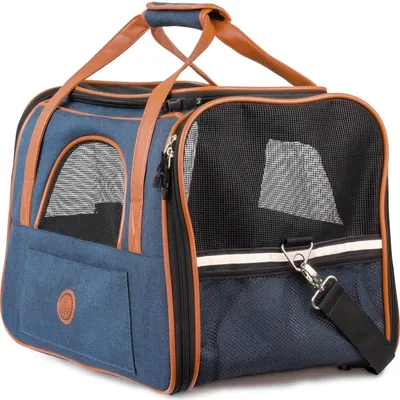 Zdjęcie produktu dla Torba transportowa dla psa i kota - Do 6,5 kg - Składana - Denim
