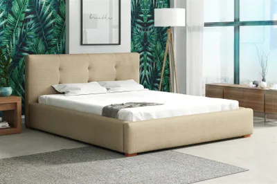 Produktbild von Polsterbett Bett Doppelbett TERAMO Kunstleder oder Stoff 120x200cm