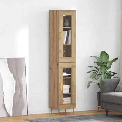 Produktbild von vidaXL Highboard 2 Stk. Artisan-Eiche 34,5 x 34 x 180 cm Holzwerkstoff