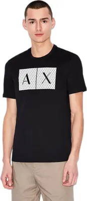 Produktbild von Armani Exchange Schwarzes schlankes Fit-Trikot-T-Shirt mit Logo – Xl