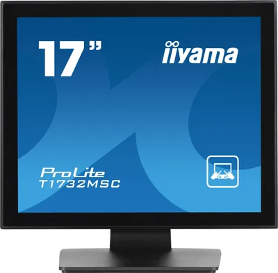 Zdjęcie produktu dla iiyama ProLite T1732MSC-B1SAG, 43,2 cm (17"), 1280 x 1024 px, Full HD, LED, 5 ms, Czarny