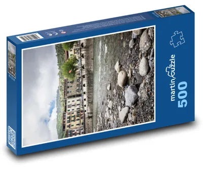 Zdjęcie produktu dla Puzzle 500 Rzeka i miasto we Włoszech - martinpuzzle