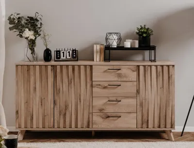 Produktbild von Sideboard Wellington mit Schubkästen | mit 3D-Reliefoptik | Schwedeneiche