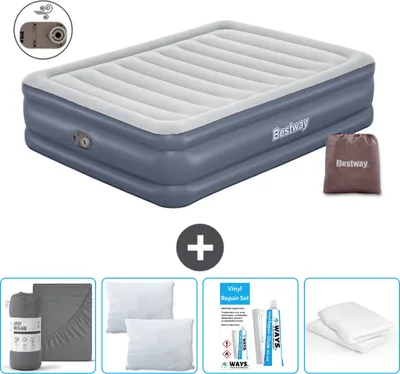 Obrázek produktu pro Bestway Nafukovací matrace - pro 2 osoby - 152 x 203 x 51 cm - šedá - včetně příslušenství