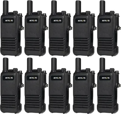Obrázek produktu pro Retevis RB647 Vysílačka pro dospělé, IP67 Vodotěsná, PMR446, Přenosná, 1000 mAh, VOX, Profesionální vysílačka pro dospělé 10s