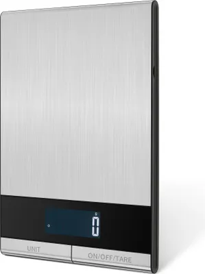 Produktbild von INF Wiederaufladbare Digitale Küchenwaage - Edelstahl, Präzision 1g L
