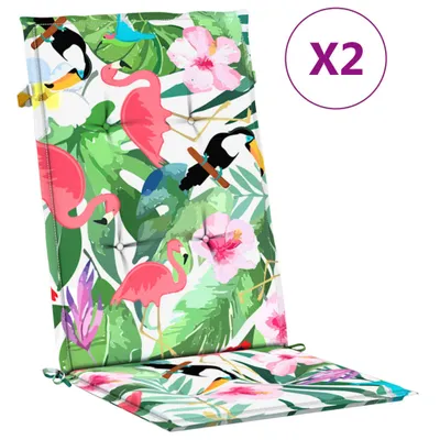 Obrázek produktu pro vidaXL Polstry na zahradní židle pro židle s vysokým opěradlem 2 ks. Vícebarevné 120x50x3cm