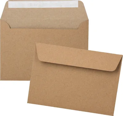 Produktbild von Briefumschlag C6 Recycling Kraftpapier selbstklebend ohne Fenster – 25 Stück