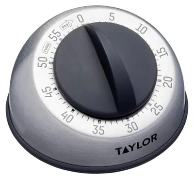 Productafbeelding van KitchenCraft Taylor Pro Timer: RVS keukenwekker, 60 minuten, mini formaat. Draagbare timer voor koken en bakken, aanbevolen door professionele chefs.