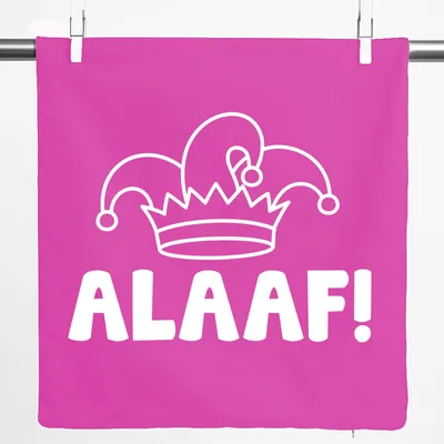 Produktbild von Huuraa Kissenbezug Alaaf Narrenkappe 40x40cm Fuchsia Baumwolle Dekokissenbezug Geschenkidee
