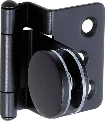 Image de Charnière de porte en verre LAMP® GH34-8, verre 4-6mm ; 34x38 mm, acier noir