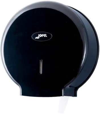 Produktbild von Toiletpapierhalter, mittelgroß, schwarz, ABS-Platte