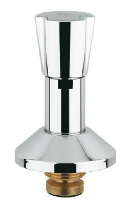 Produktbild von GROHE Oberteil 11515, DN 25, für UP-Ventile 1'', Dreikantgriff, Metall, wärmeisoliert, Schubrosette, Markierung blau/rot, chrom