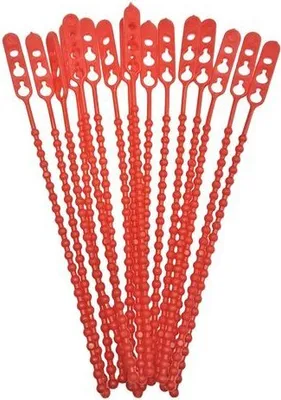 Produktbild von 100x Schnellbinder Blitzbinder Länge 140mm wiederverschließbar rot