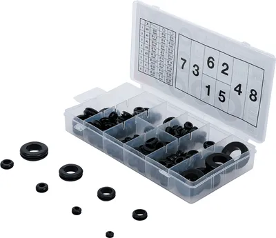 Produktbild von BGS 8125 Gummi-Durchgangstüllen-Sortiment, 180-tlg.
