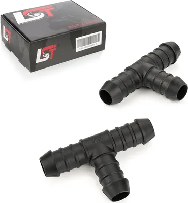 Produktbild von 2x Schlauchverbinder Polyamid T-Stück Benzin ölbeständig 14 mm für HONDA SUZUKI