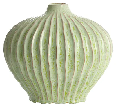 Image de Vase en céramique Light & Living LORITO menthe – 35x21x30 cm