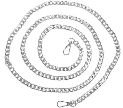 Productafbeelding van Handtas met metalen hengsels - 160 cm - zilver - schoudertas