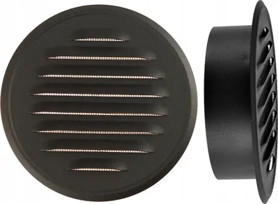 Produktbild von Lüftungsgitter Belüftungsgitter FEINZ mit Kragen - Ø 100 mm - Schwarz - Hochwertig und langlebig - Optimaler Luftfluss
