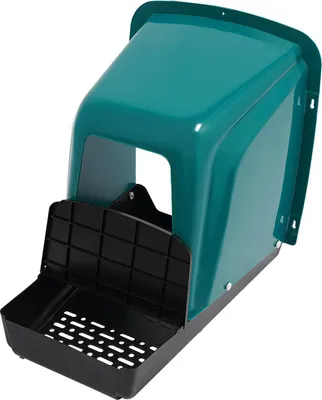 Immagine prodotto di Nidifici per galline - Nidifici da parete - Set da 2 in plastica - Impermeabili - Facili da pulire - Resistenti - Blu e nero