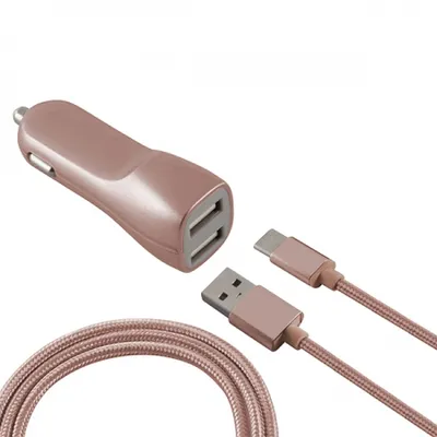 Obrázek produktu pro Contact BXCRU2MR, Auto, Zapalovač na doutníky, 5 V, 2,1 A, 1 m, Růžová