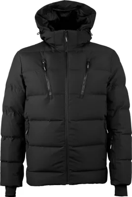 Produktbild von GUGGEN MOUNTAIN Herren Daunenjacke Warme Gefütterte Daunen Winterjacke WH10 Outdoor Abnehmbare Kapuze Steppjacke Hoodie Herrenjacke, Schwarz, M