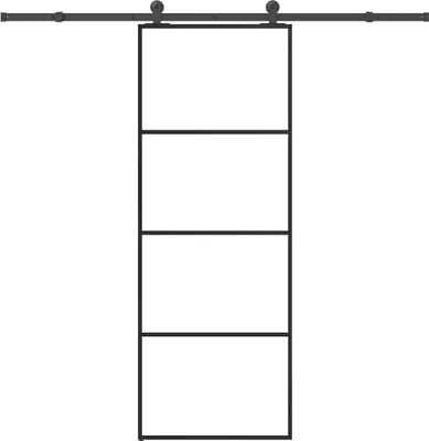 Produktbild von Schiebetür mit Beschlag 76x205 cm ESG-Glas & Aluminium