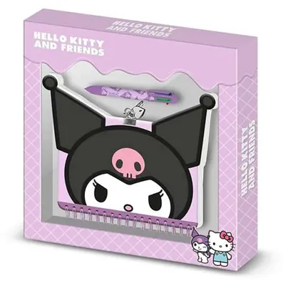 Zdjęcie produktu dla Pamiętnik Hello Kitty i Przyjaciele Kuromi z długopisem
