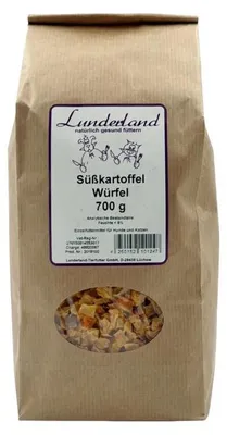 Produktbild von Lunderland Süßkartoffel Würfel 700g BARF Einzelfuttermittel für Hunde und Katzen