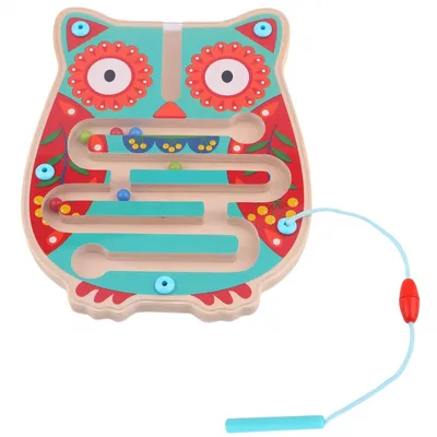 Obrázok produktu pre TOOKY TOY Drevené magnetické bludisko arkádová dosková logická hra Sova
