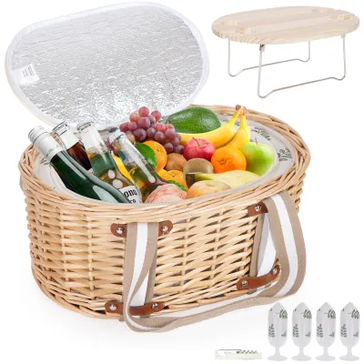 Produktbild von Luxus Picknickkorb Set für 4 Personen