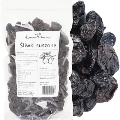 Produktbild von Pflaumen getrocknet, entsteint 500 g - saftig, süß-säuerlich - zum Backen
