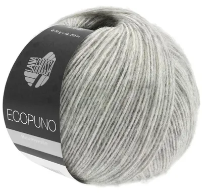 Produktbild von Lana Grossa ECOPUNO 50 g Superweiches Netzgarn aus Baumwolle Farbe 014 - Hellgrau