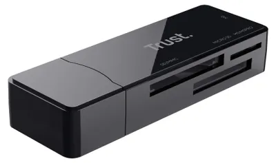 Immagine prodotto di TRUST Trust NANGA lettore di schede USB 3.2 Gen 1 (3.1 Gen 1) Type-A Nero