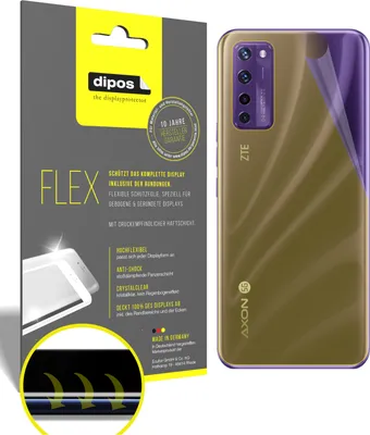 Produktbild von 2x Schutzfolie für ZTE Axon 20 5G Rückseite inkl. Rundung 3D Full Cover Flex