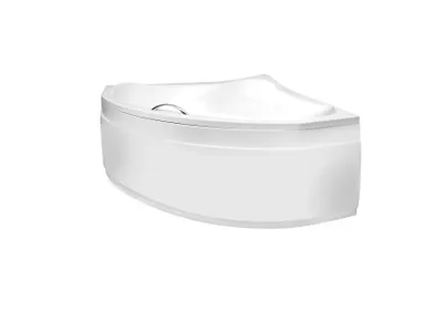 Produktbild von BADLAND Eckbadewanne Badewanne Ewa 134x134 mit Acrylschürze, Füßen und Ablaufgarnitur GRATIS