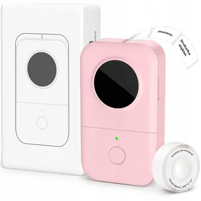 Zdjęcie produktu dla Phomemo D30 mini drukarka etykiet samoprzylepnych taśma z Bluetooth różowa