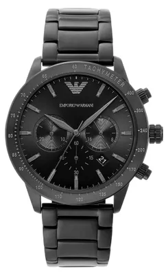 Produktbild von Emporio Armani Herren-Chronograph aus schwarzem Edelstahl AR11242