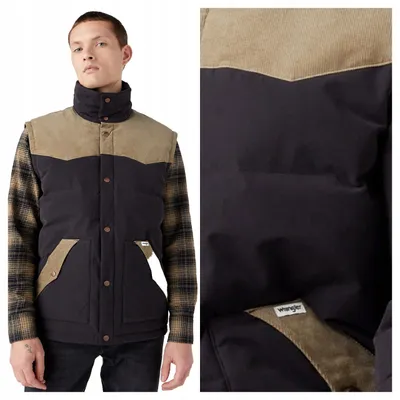 Immagine prodotto di Wrangler | Giacca invernale da uomo, con maniche removibili, adatta per attività all'aperto, taglia M