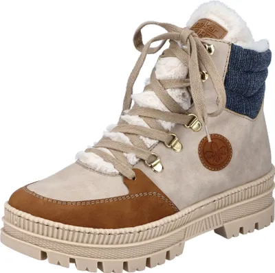 Immagine prodotto di Rieker donna stivaletto stringato foderato beige, Colore:beige/fango, Taglia UE:37