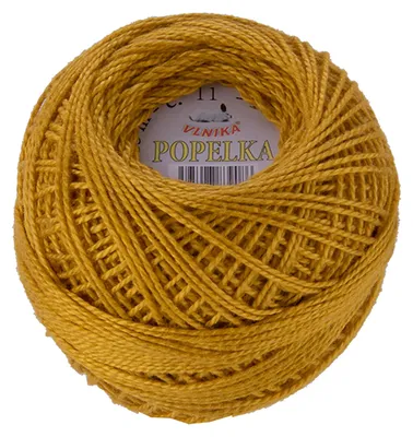 10g Kreuzstickgarn / Häkelgarn Popelka ocker