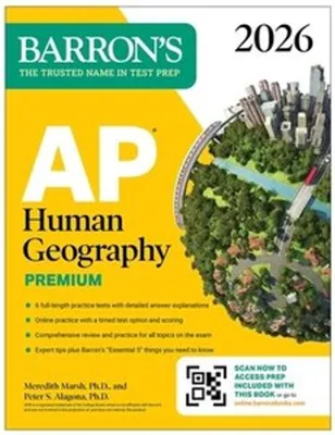 Obrázok produktu pre AP Human Geography Premium, 2026: Prep Book with 6 Practice Tests+ Comprehensive Review + Online Practice