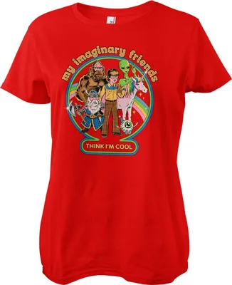 Produktbild von My Imaginary Friends Think I'm Cool Girly Tee - Small - Red