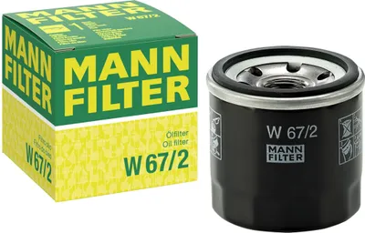 Produktbild von Ölfilter MANN-FILTER W 67/2 Anschraubfilter für OPEL AGILA (B) (H08) für TOYOTA DUET (M11, M10) für NISSAN PIXO (UA0) für SUZUKI SWIFT III (MZ, EZ)