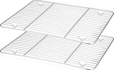 Immagine prodotto di Joyfair griglia di raffreddamento set di 2 in acciaio inox 29,5x23cm Lavabile in lavastoviglie