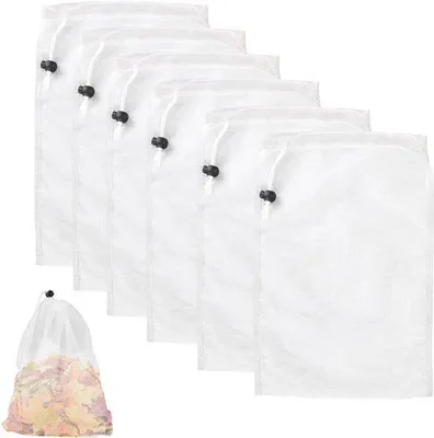 Immagine prodotto di Set di 6 reti per la pulizia della piscina - Reti filtranti a maglia fine per la pulizia - Pulitori per piscina con cordino - 30 × 20 cm/36 × 24 cm/40 × 40 cm