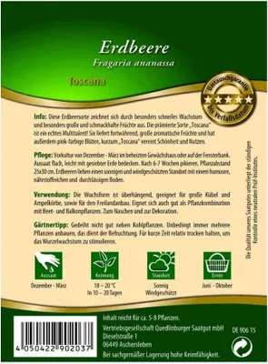 Produktbild von Quedlinburger Saatgut - Erdbeere Toscana - Samen - 290203